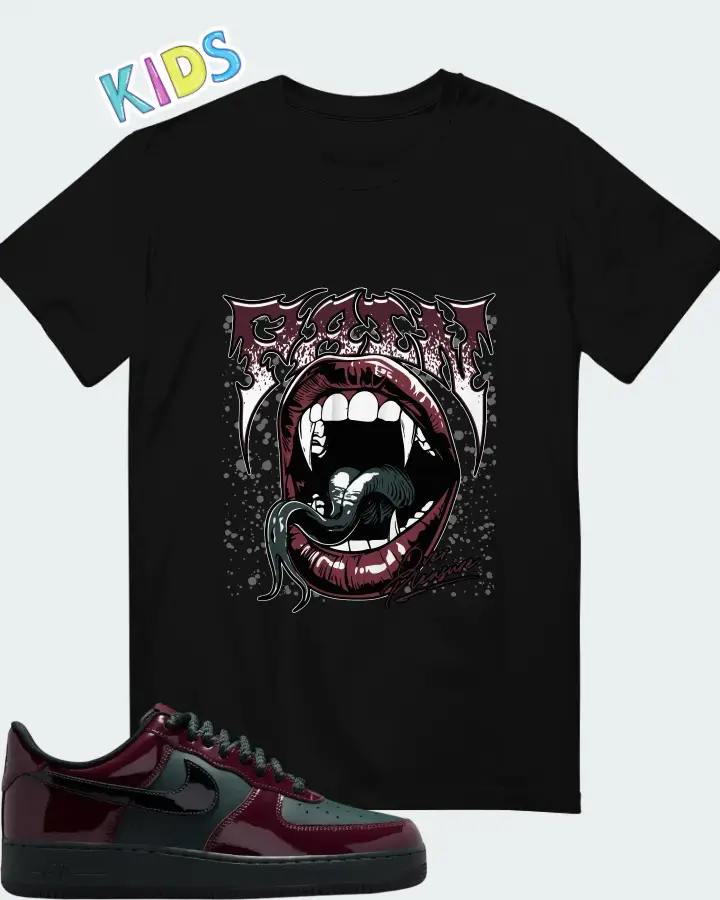 Nike Air Force 1 Low Patent Beef And Broccoli Matching Kid's T-Shirt