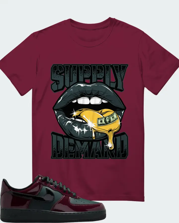 Nike Air Force 1 Low Patent Beef And Broccoli Matching T-Shirt