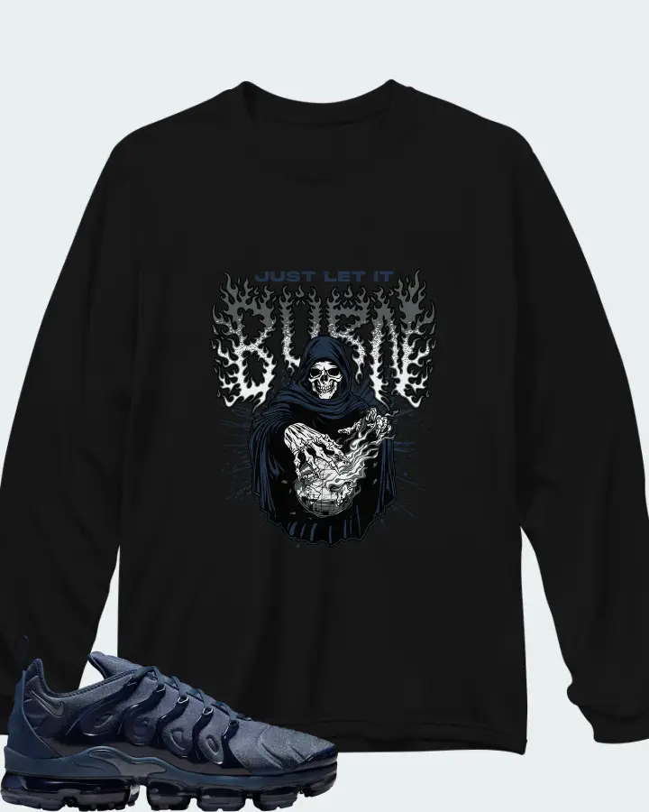 Nike Air VaporMax Plus Thunder Blue Matching Long Sleeve T-Shirt