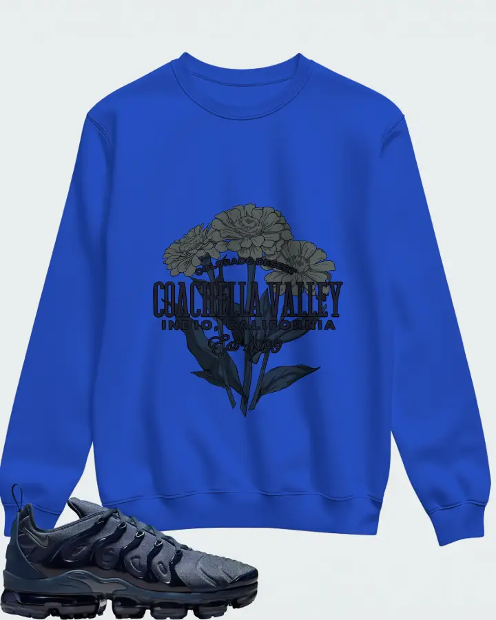 Nike Air VaporMax Plus Thunder Blue Matching Sweatshirt