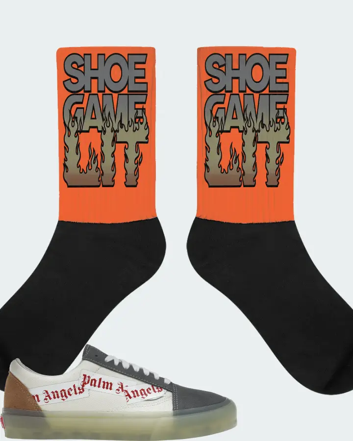 Vans Old Skool VLT LX Sneaker Matching Orange Socks - Shoe Game Lit Refreshed