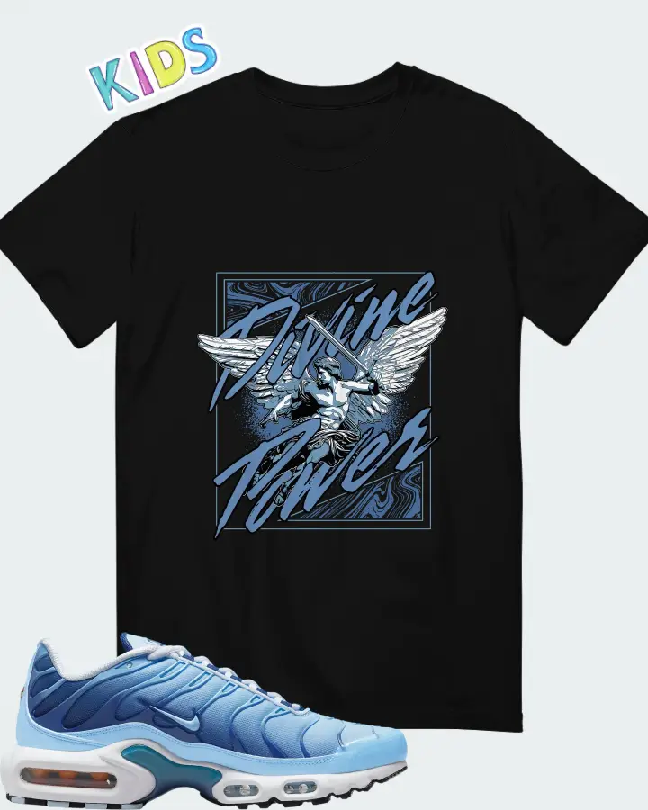 Nike Air Max Plus University Blue Gradient Matching Kid's T-Shirt