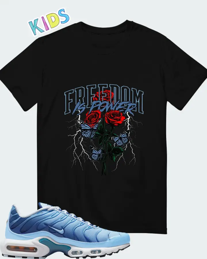 Nike Air Max Plus University Blue Gradient Matching Kid's T-Shirt