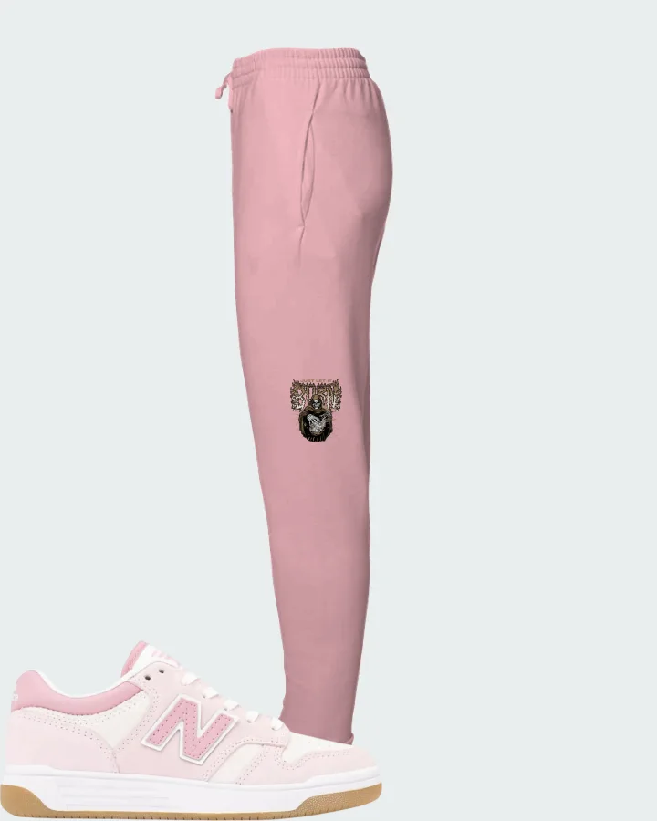 New Balance 480 Big Kid Pink White Matching Joggers