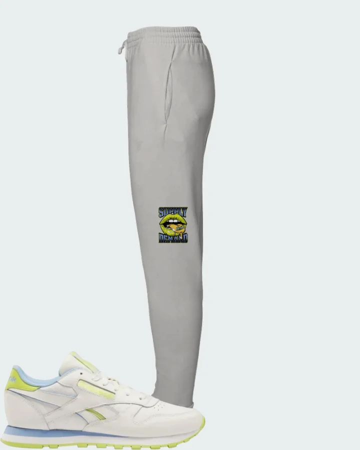 Reebok Classic Leather White Yellow Matching Joggers