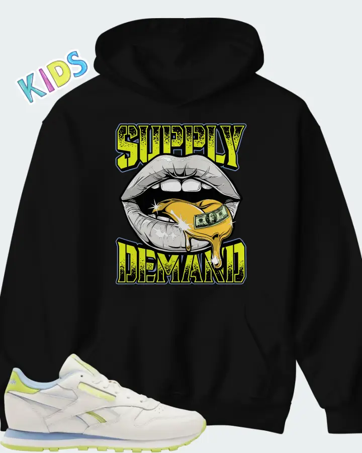 Reebok Classic Leather White Yellow Matching Kid's Hoodie