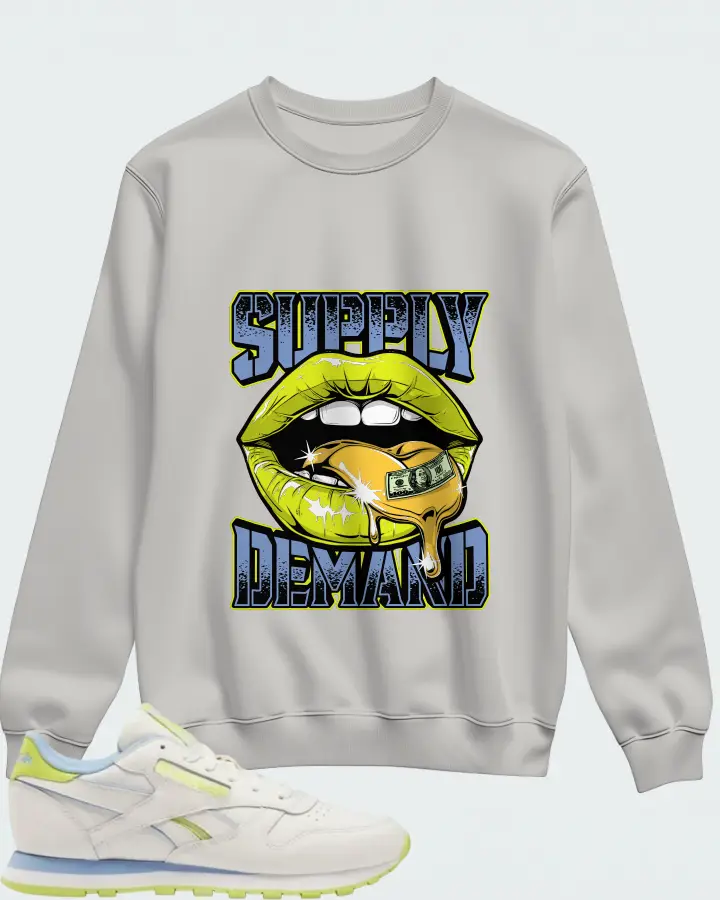 Reebok Classic Leather White Yellow Matching Sweatshirt
