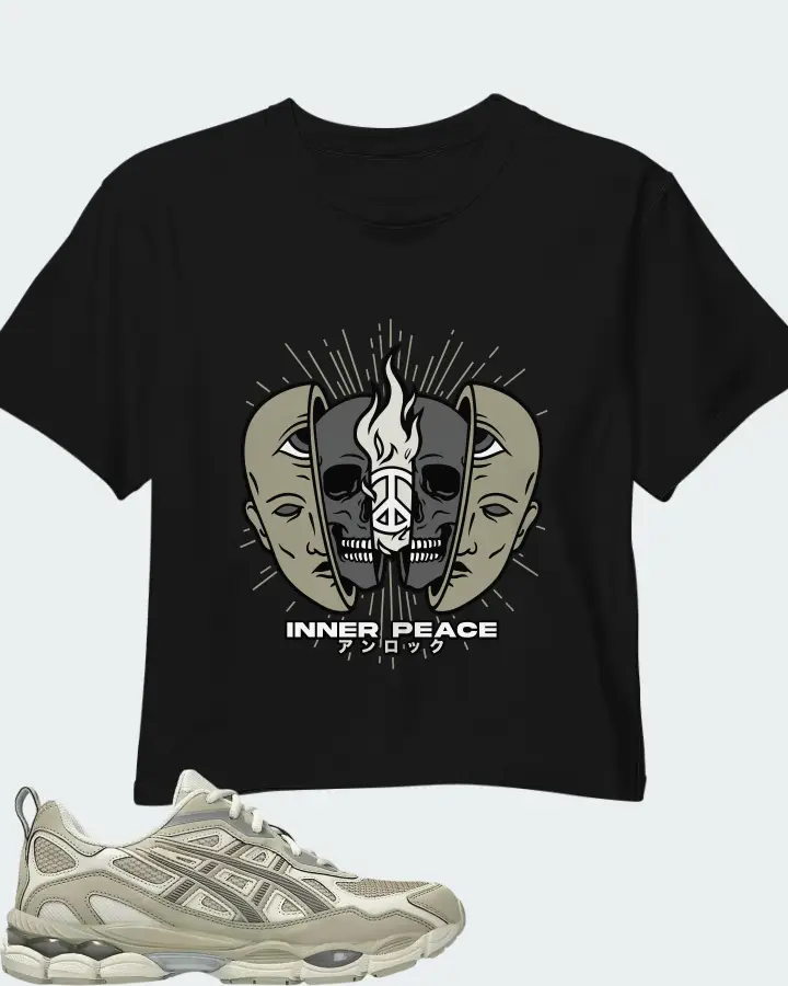 ASICS Gel NYC RGD Smoke Grey Wool Matching Crop Top
