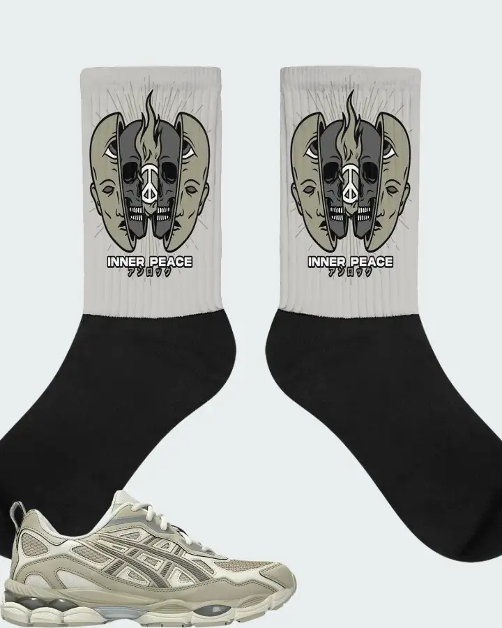 ASICS Gel NYC RGD Smoke Grey Wool Matching Socks