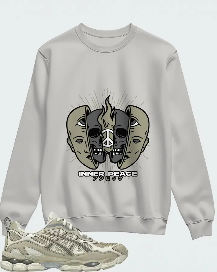 ASICS Gel NYC RGD Smoke Grey Wool Matching Sweatshirt