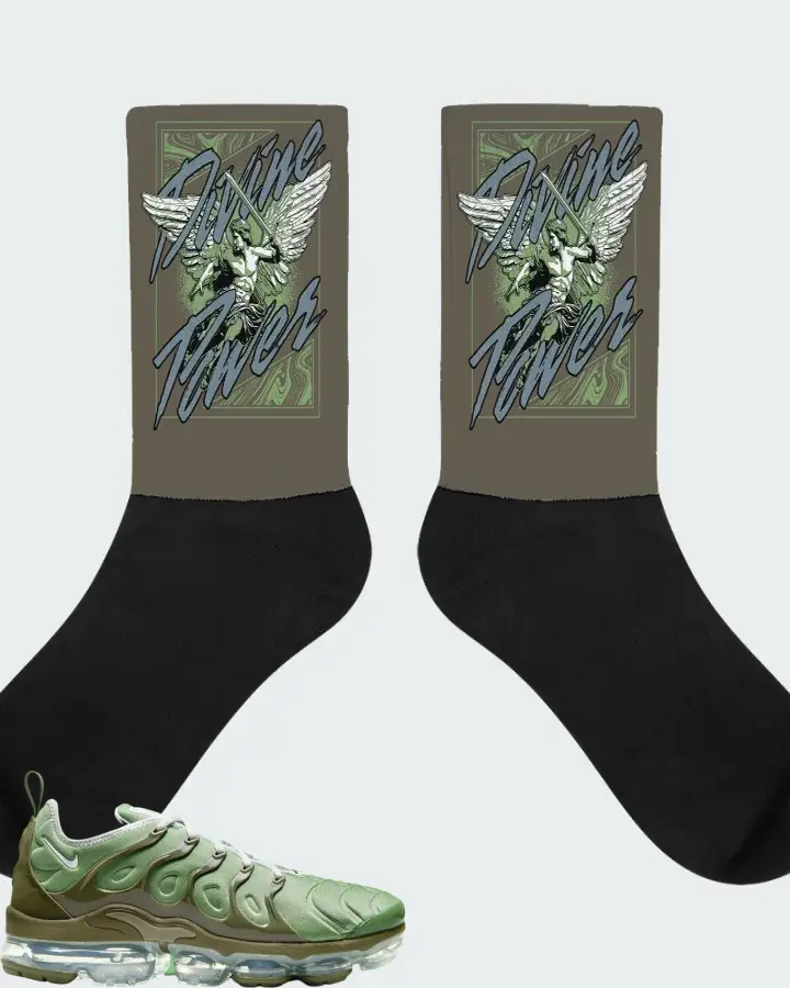 Nike Air VaporMax Plus Oil Green Matching Socks