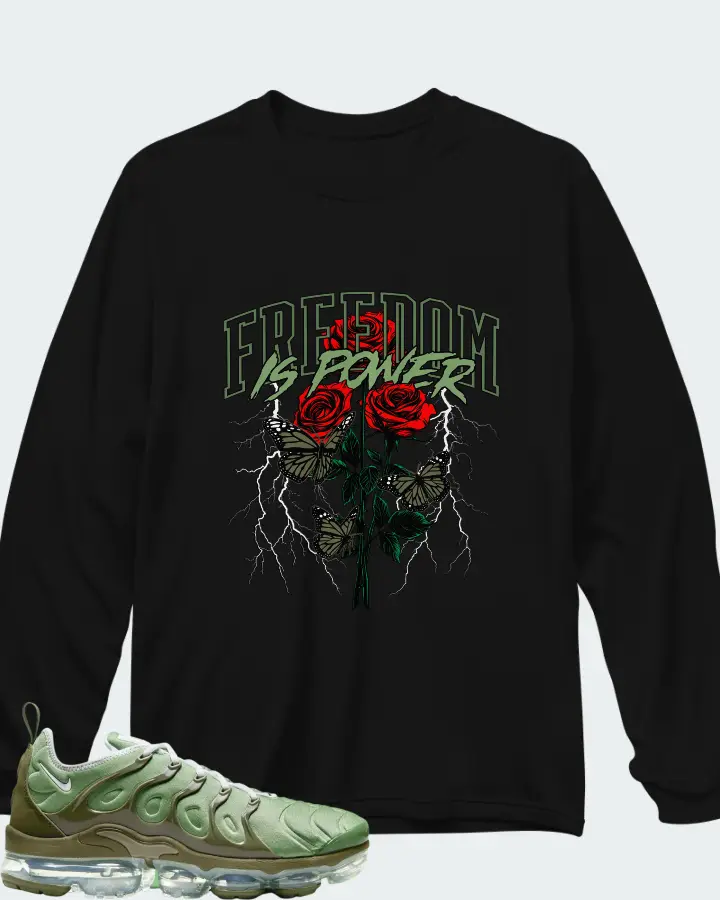 Nike Air VaporMax Plus Oil Green Matching Long Sleeve T-Shirt