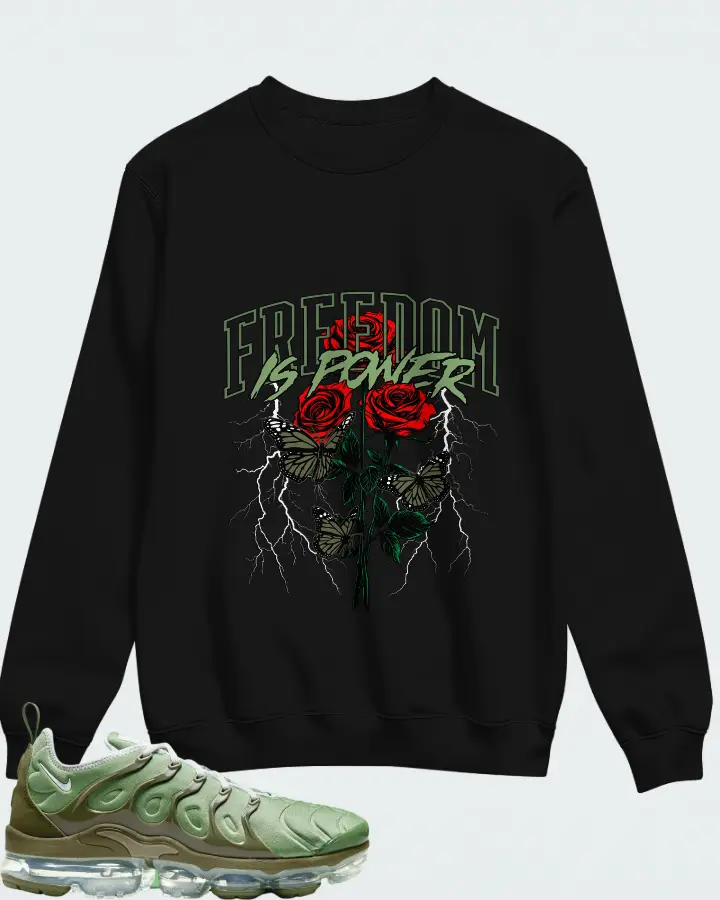Nike Air VaporMax Plus Oil Green Matching Sweatshirt