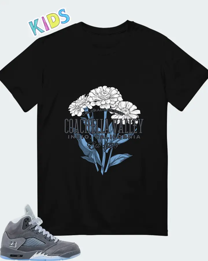 Air Jordan 5 Retro Wolf Grey 2026 Matching Kid's T-Shirt