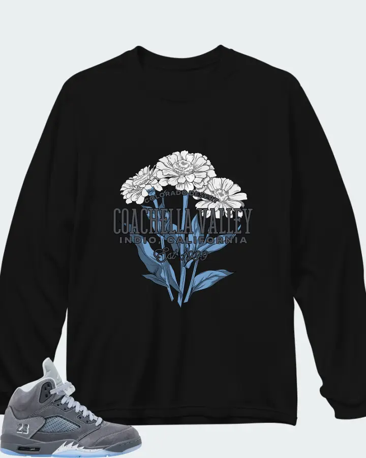 Air Jordan 5 Retro Wolf Grey 2026 Matching Long Sleeve T-Shirt