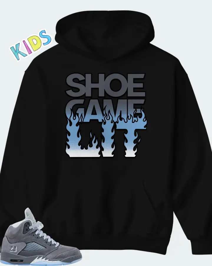 Air Jordan 5 Retro Wolf Grey 2026 Matching Kid's Hoodie
