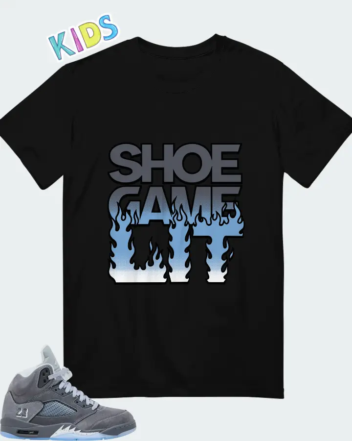 Air Jordan 5 Retro Wolf Grey 2026 Matching Kid's T-Shirt