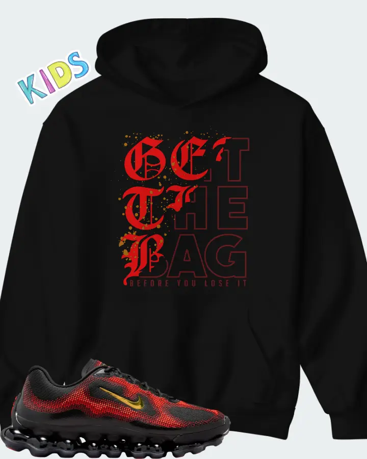 Nike Air Liquid Max Bright Crimson and Fire Red Matching Kid's Hoodie