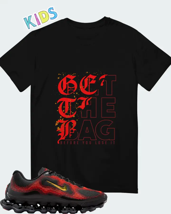 Nike Air Liquid Max Bright Crimson and Fire Red Matching Kid's T-Shirt