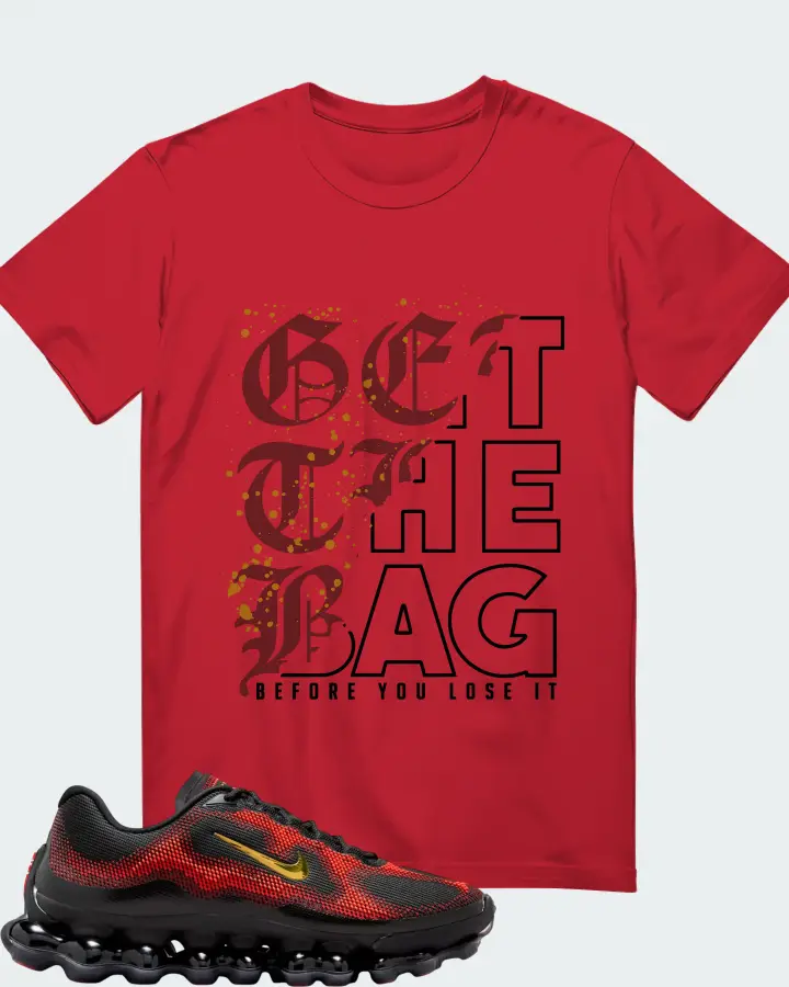 Nike Air Liquid Max Bright Crimson and Fire Red Matching T-Shirt
