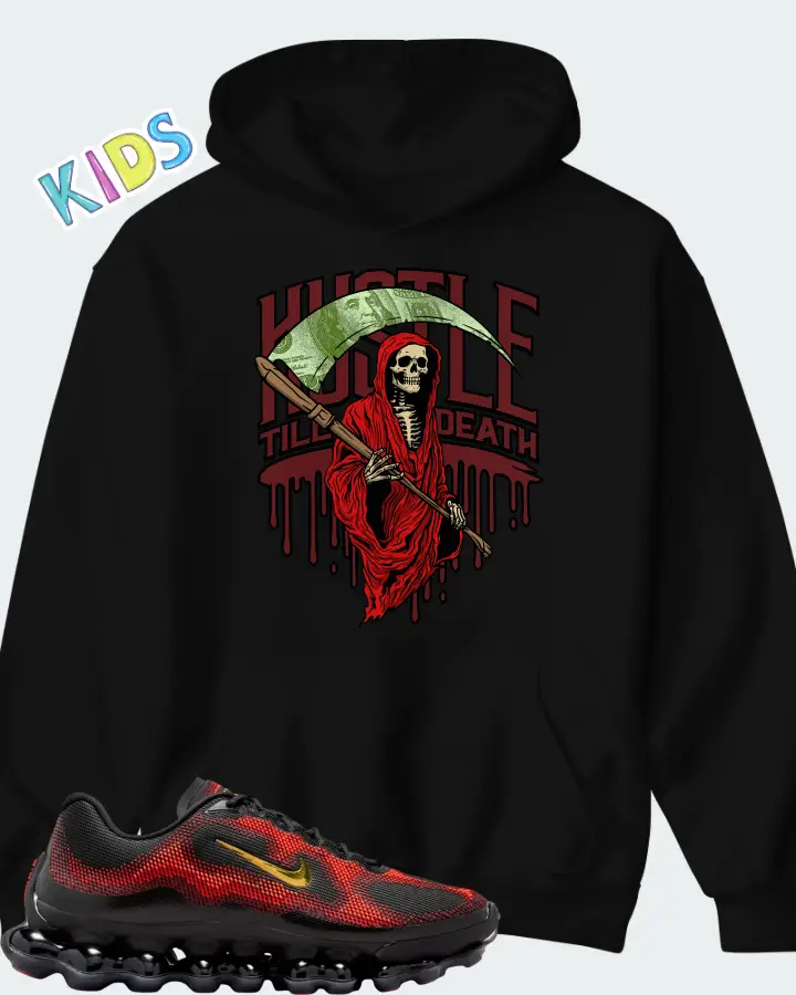 Nike Air Liquid Max Bright Crimson and Fire Red Matching Kid's Hoodie
