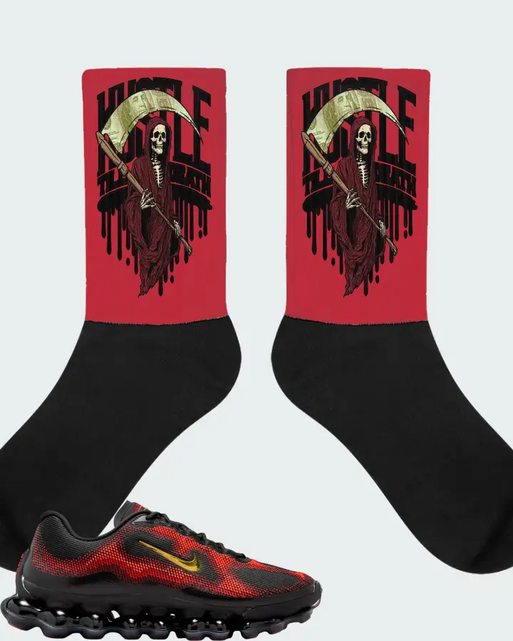Nike Air Liquid Max Bright Crimson and Fire Red Matching Socks
