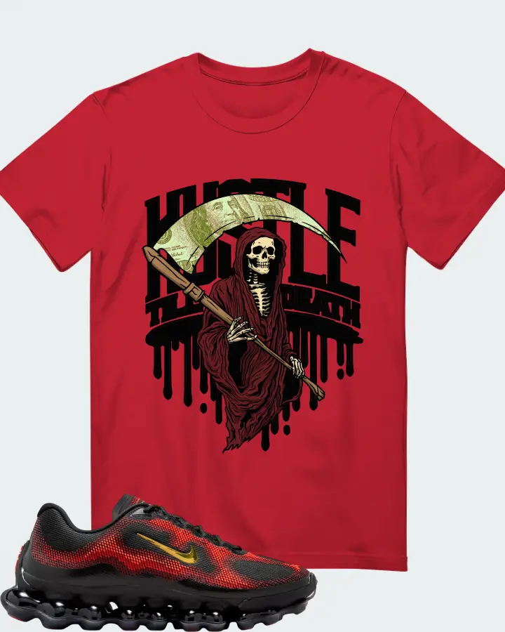 Nike Air Liquid Max Bright Crimson and Fire Red Matching T-Shirt