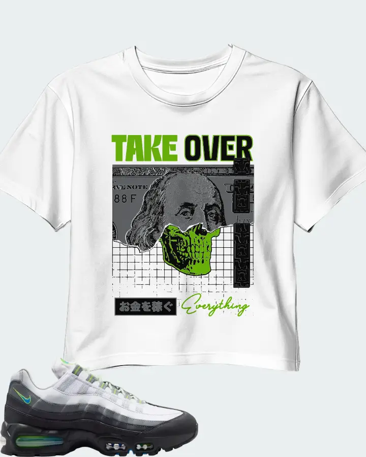 Nike Air Max 95 Big Bubble Green Apple Sneaker Matching White Crop Top - Take Over