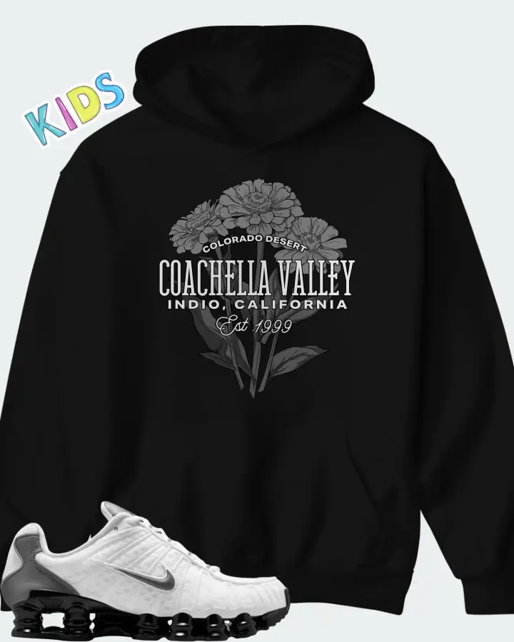 Nike Shox TL White Black Cool Grey Matching Kid's Hoodie
