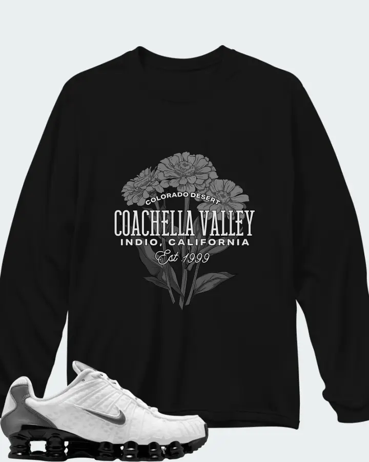 Nike Shox TL White Black Cool Grey Matching Long Sleeve T-Shirt