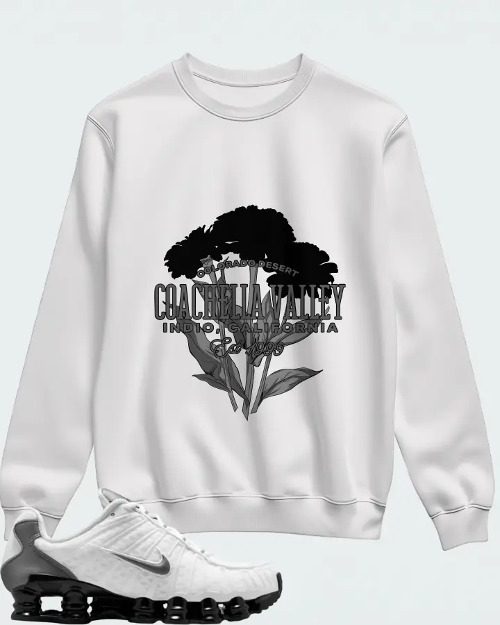 Nike Shox TL White Black Cool Grey Matching Sweatshirt
