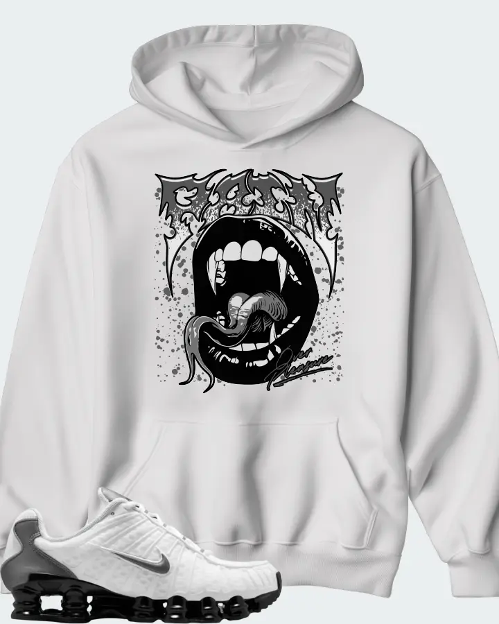Nike Shox TL White Black Cool Grey Matching Hoodie
