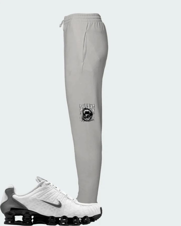 Nike Shox TL White Black Cool Grey Matching Joggers