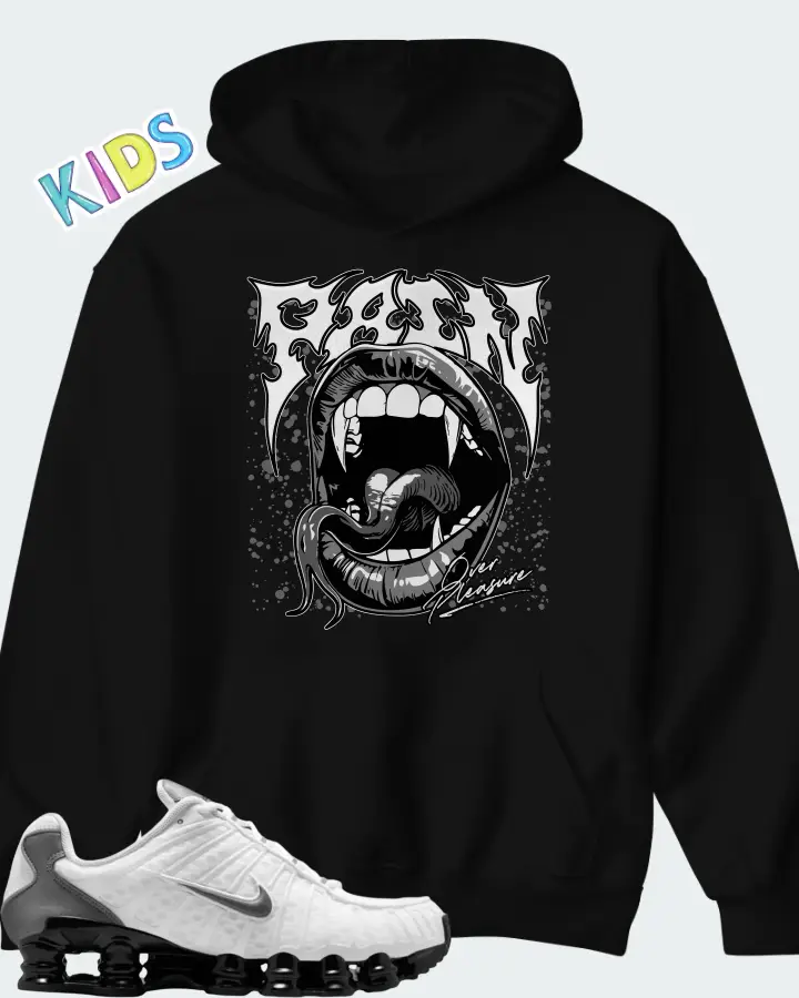 Nike Shox TL White Black Cool Grey Matching Kid's Hoodie